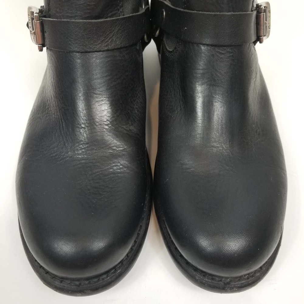 Frye Black Leather Harness Boots - Picture 4 of 12